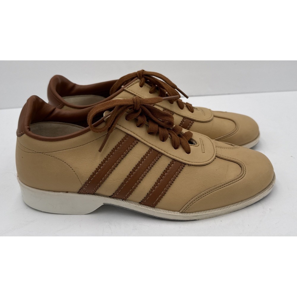 Men's VTG 70s Brown Tan Leather Sneakers Shoes Sz 7 D  Men's 8.5 Women's Bowling